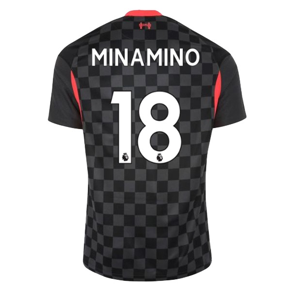 Maillot Football Liverpool NO.18 Minamino Third 2020-21 Noir